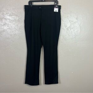 Lee Women 14 M Straight Comfort Style Ultra Soft‎ Waistband Mid Rise Black Pants